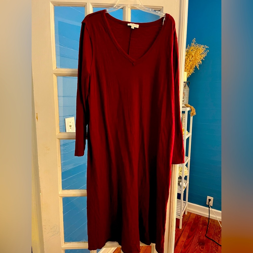 Umgee Women's Maxi Dress in Deep Red